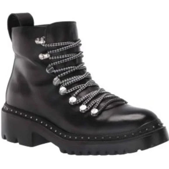 Blondo Lace-up Combat Boots Waterproof Leather Sz 10 NWD - Picture 1 of 8